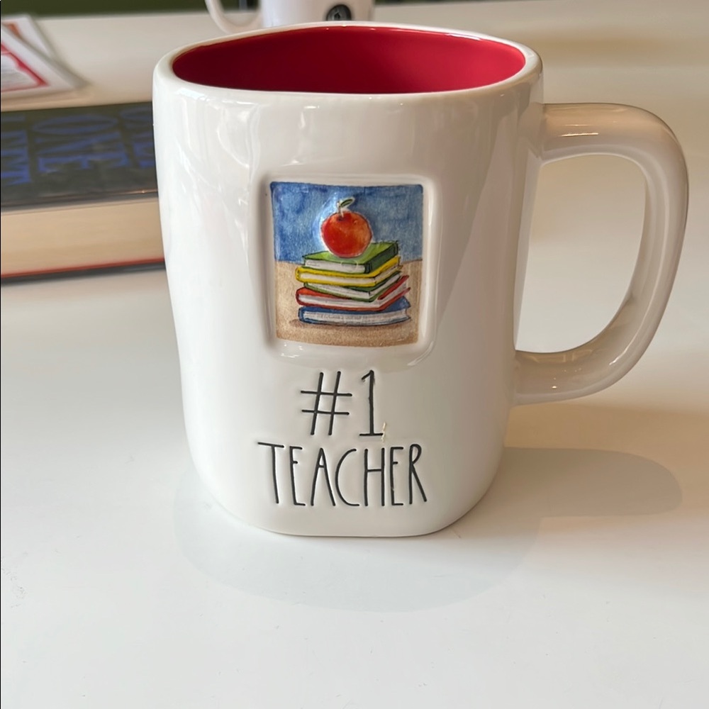 #1 Teacher Ceramic Mug - Rae Dunn